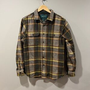 WOOLRICH Green Label Plaid Tartan Flannel Shacket